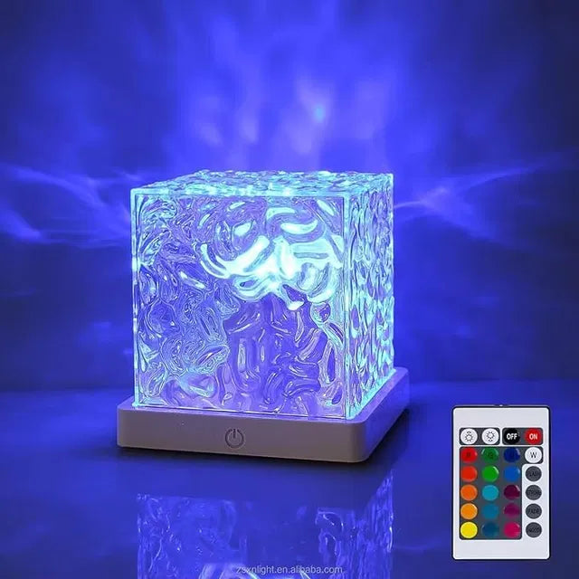 Dynamic Water Ripple Projection Light, USB Portable Night Lamp for Home Decor